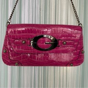 Guess Pink Patent Shoulder Chain Purse